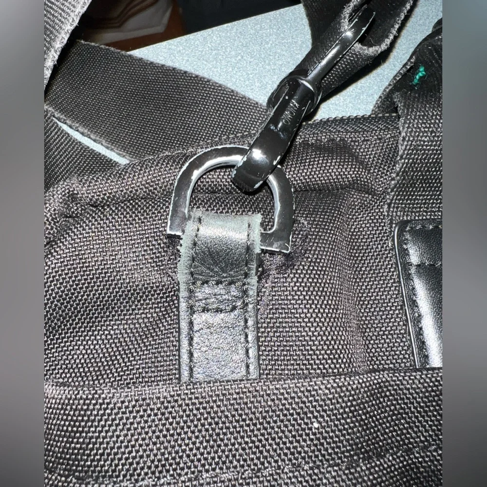KNOMO Black Unisex Laptop Briefcase Messenger Bag with many compartments.
